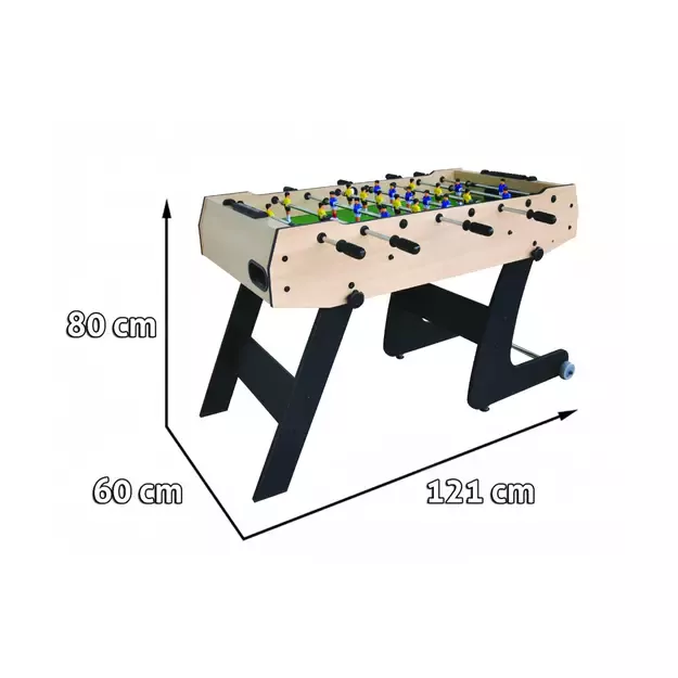Futbolo stalas vaikams 6+ ir suaugusiems, medinis, MDF plokštė + sulankstomas stalviršis