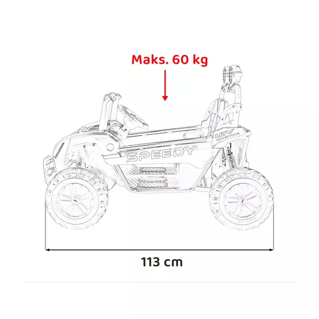 Buggy SPEEDY 4x4 Raudonas 2