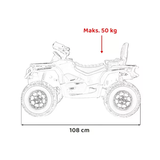 Quad Can Am Outlander ATV Pilkas 24v