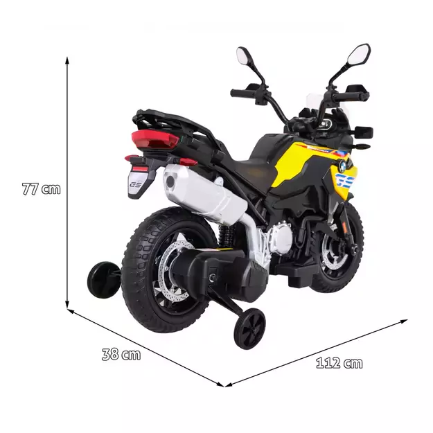 Elektrinis motociklas vaikams  BMW F850 GS geltonas