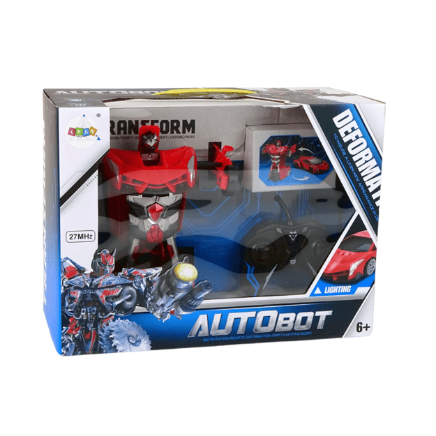 Auto Robot 2in1 R/C nuotoliniu būdu valdomas raudonas