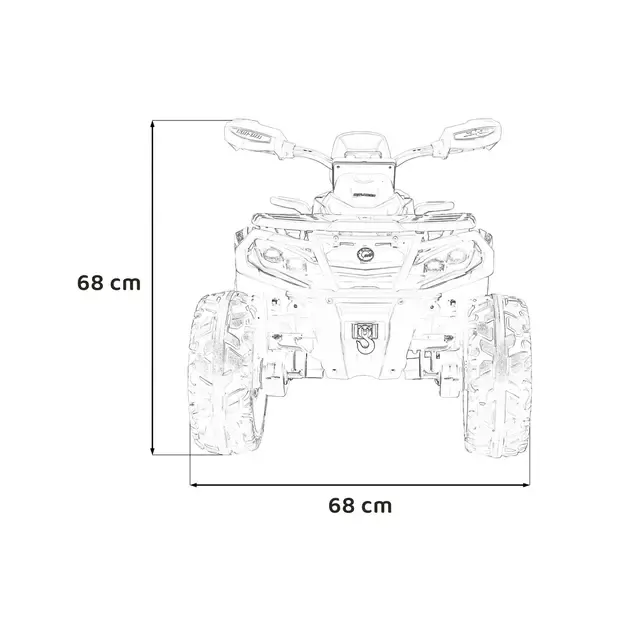 Quad Can Am Outlander ATV Juodas 24v 1