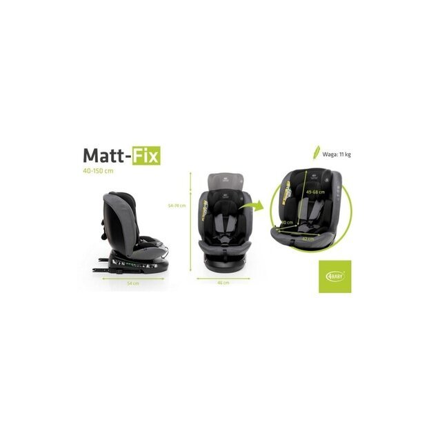 4 Baby MATT-FIX 40-150cm i-SIZE juoda 23