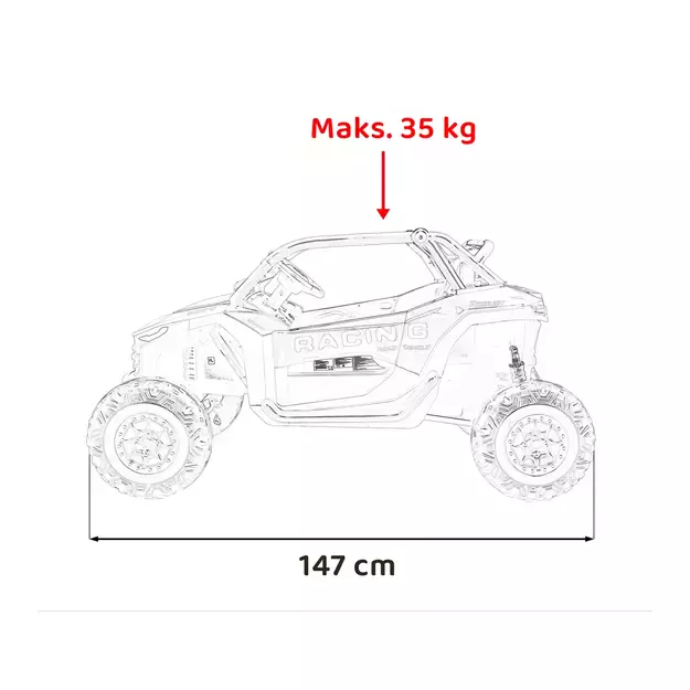 Buggy RACING Road 2000 Baltas