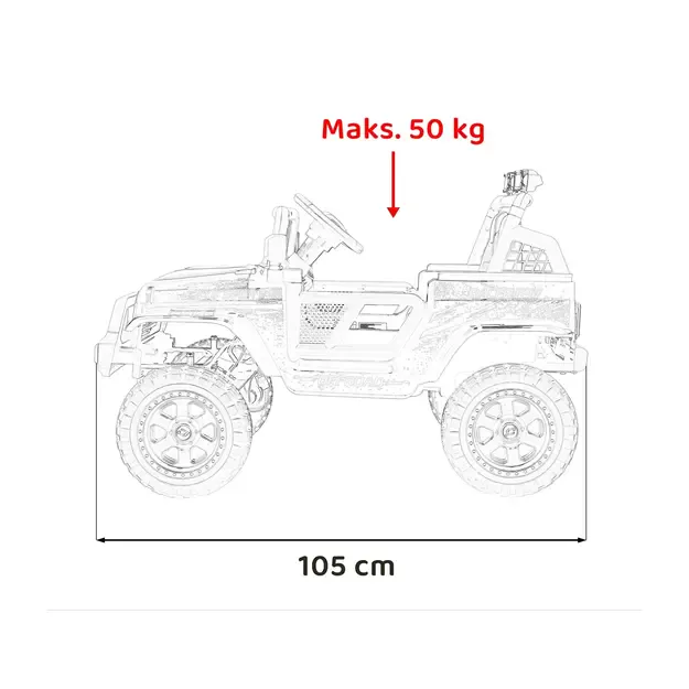 OFF ROAD 4x4 SPORT 24V Mėlynas 2