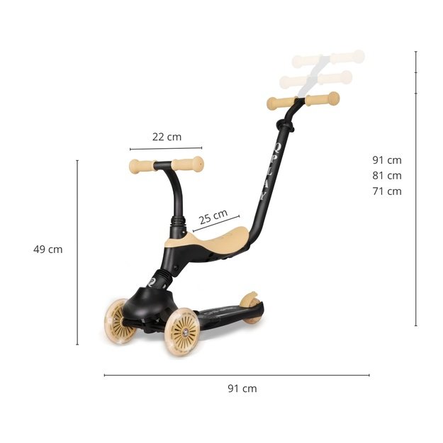 Paspirtukas Qplay Sema Evo 3in1 Khaki
