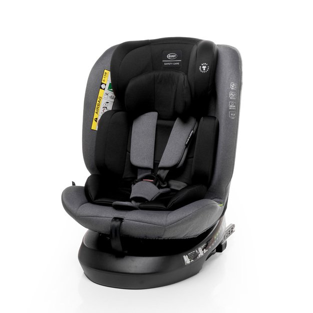 4 Baby MATT-FIX 40-150cm i-SIZE tamsiai pilka