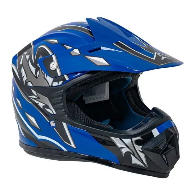 Enduro motociklo šalmas mėlynas M 1