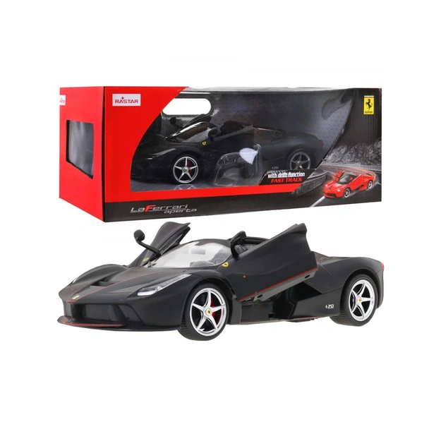 Ferrari LaFerrari Aperta juodas RASTAR modelis 1:14 R/C automobilis + 2,4 GHz nuotolinio valdymo pultas