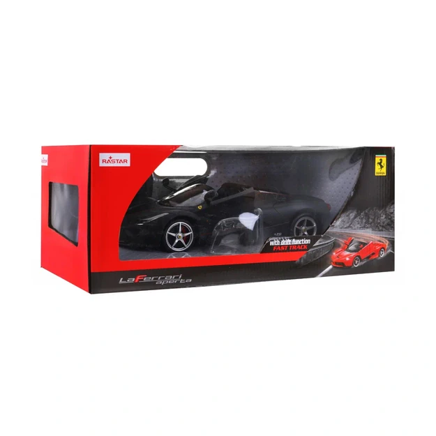Ferrari LaFerrari Aperta juodas RASTAR modelis 1:14 R/C automobilis + 2,4 GHz nuotolinio valdymo pultas