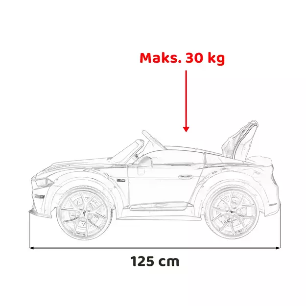 Ford Mustang GT Baltas