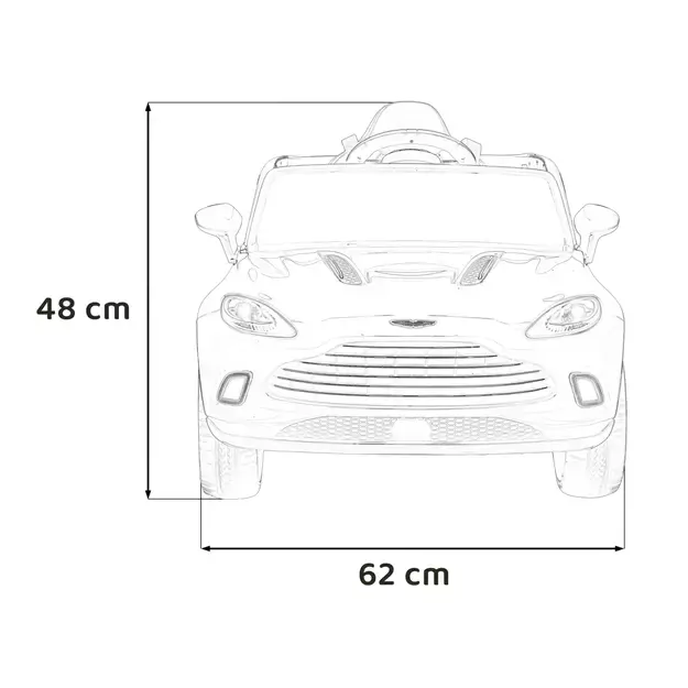 Elektromobilis Vaikams Aston Martin DBX Raudonas