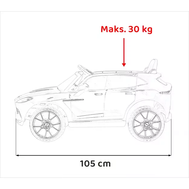 Elektromobilis Vaikams Aston Martin DBX Raudonas