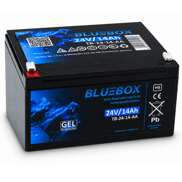 BLUEBOX gelio akumuliatorius vaikiško automobilio akumuliatoriui VRLA AGM 24V14Ah