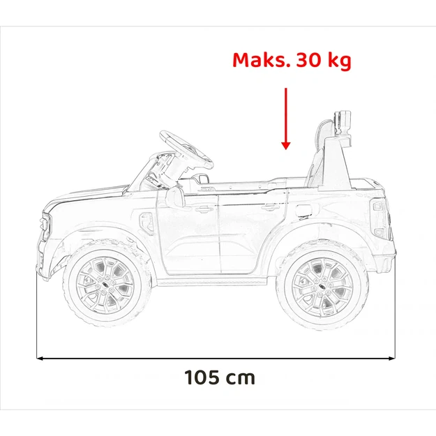 Ford Ranger LIFT Pickup raudonas