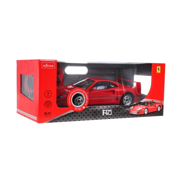 „Ferrari F40 RASTAR“ modelis 1:14 R/C automobilis + 2,4 GHz nuotolinio valdymo pultas