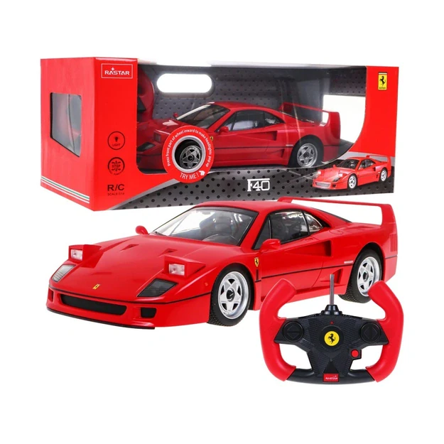 „Ferrari F40 RASTAR“ modelis 1:14 R/C automobilis + 2,4 GHz nuotolinio valdymo pultas