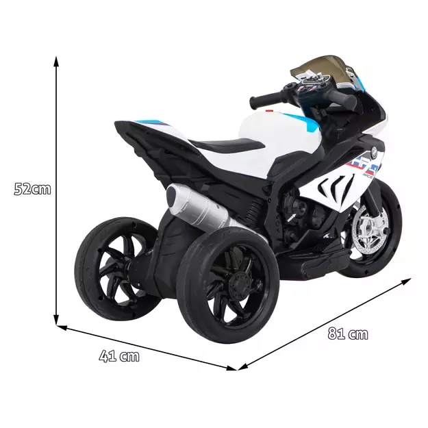 Elektrinis triratis motociklas BMW HP4 baltas