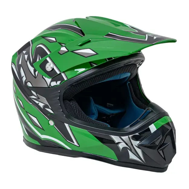 Enduro motociklo šalmas žalias M 2