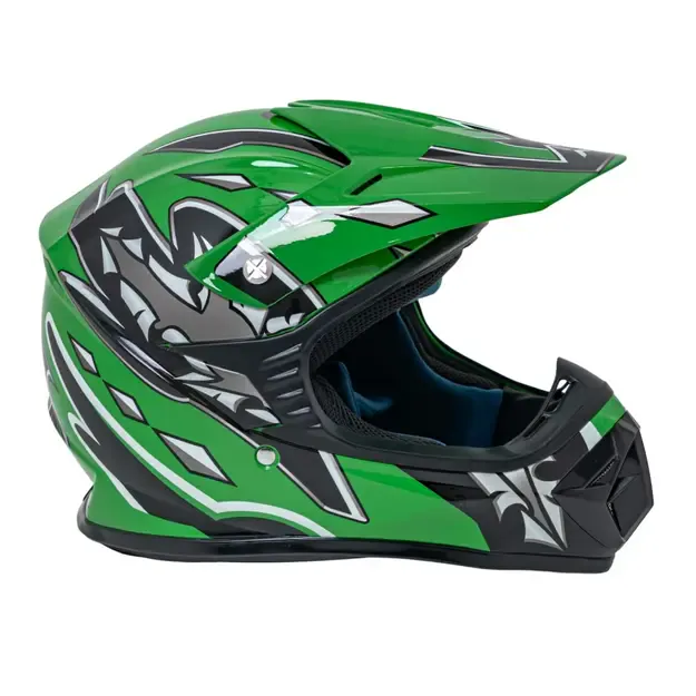 Enduro motociklo šalmas žalias M 3