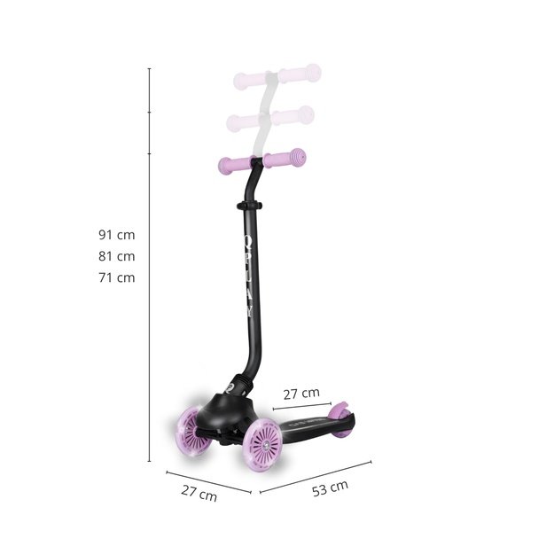 Paspirtukas Qplay Sema Evo 3in1  Violetinis