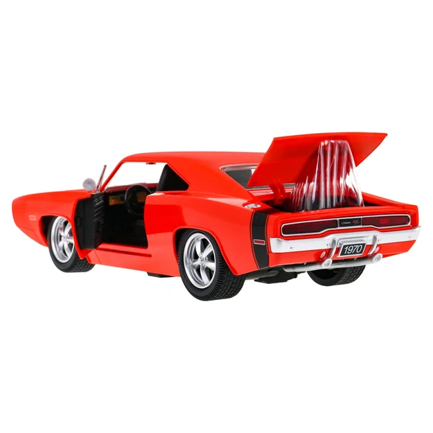 1970 Dodge Charger RT raudonas RASTAR modelis 1:16 R/C automobilis + Nuotolinio valdymo pultas