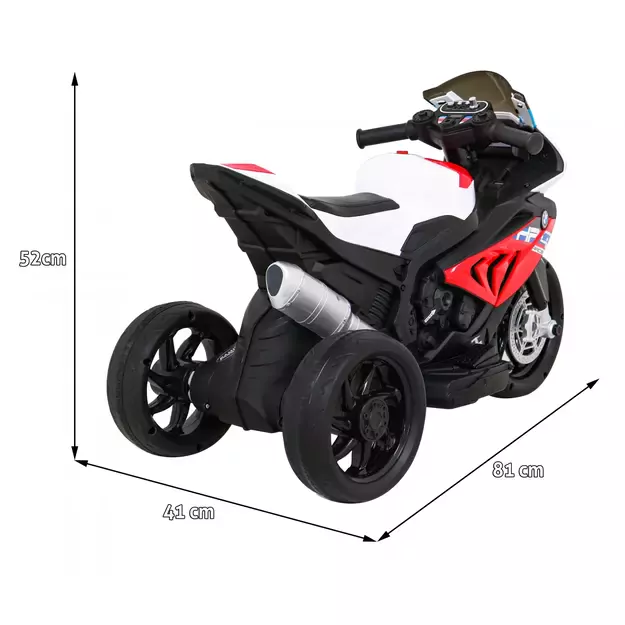 Elektrinis triratis motociklas BMW HP4 raudonas