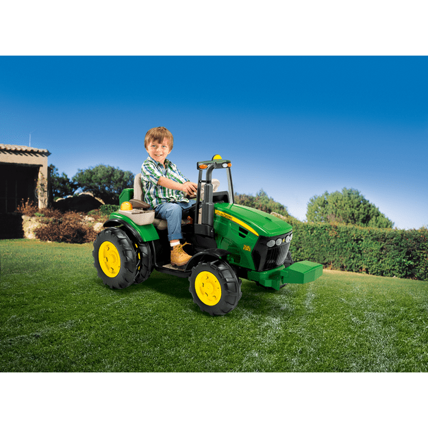 Dvivietis PEG PEREGO traktorius JOHN DEERE DUAL FORCE 12V