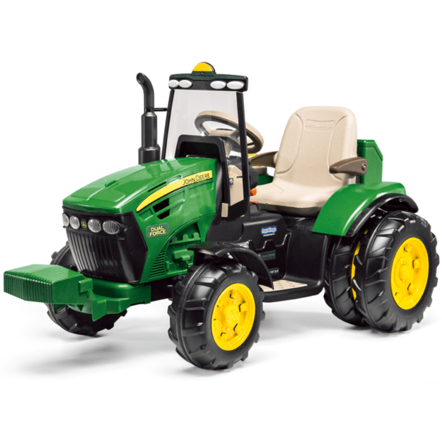 Dvivietis PEG PEREGO traktorius JOHN DEERE DUAL FORCE 12V