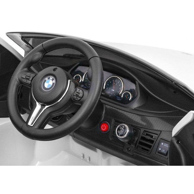 Elektromobilis vaikams BMW X6 M vienvietis, baltas