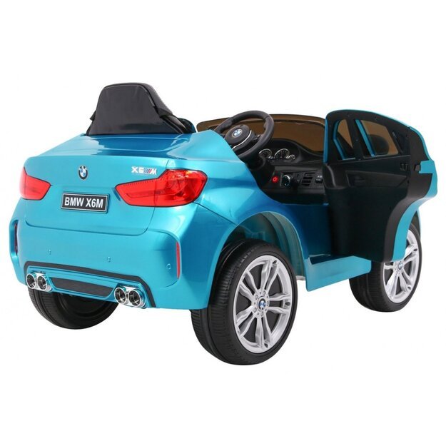 Elektromobilis vaikams BMW X6 M vienvietis, mėlynas dažytas