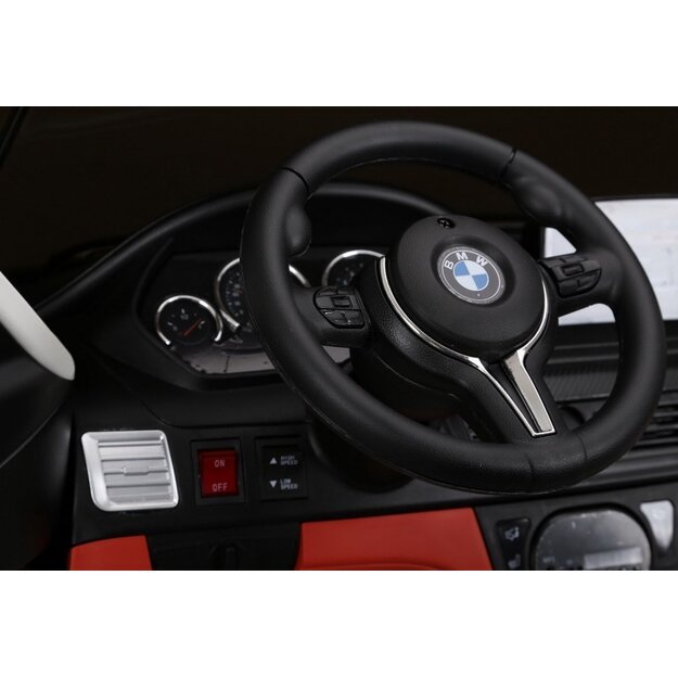 Elektromobilis vaikams BMW X6 M XXL dvivietis raudonas