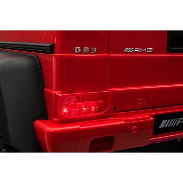 Elektromobilis vaikams Mercedes G 63 6x6 raudonas mp4