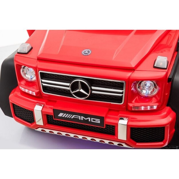 Elektromobilis vaikams Mercedes G 63 6x6 raudonas mp4