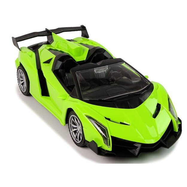 Nuotoliniu būdu valdomas sportinis automobilis, žalias