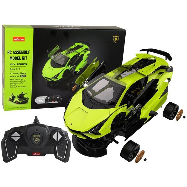 Nuotoliniu būdu valdomas automobilis R/C Rastar 1:18 Lamborghini Sian FKP 37, žalias