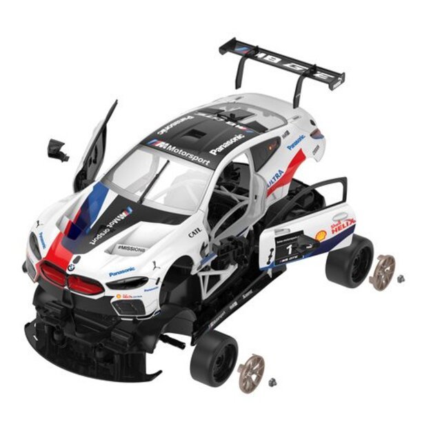 Radijo bangomis valdomas, sudedamas automodelis Rastar 1:18 BMW M8 GTE